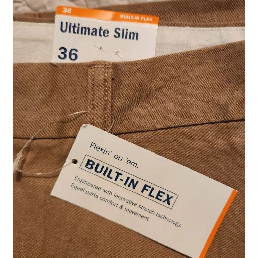 New Old Navy Shorts Mens 36 Ultimate Slim Built In Flex Khaki Chino Flat Front - Picture 8 of 8